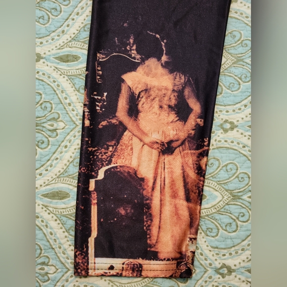 Halloween Leggings Tights- LIKE NEW - M/L Mint Lotus Leggings - Picture 9 of 11